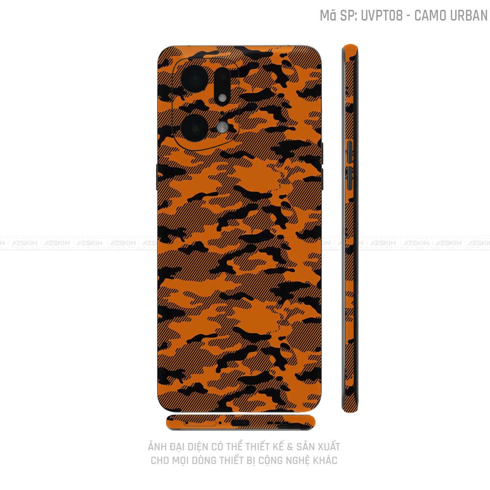 Miếng Dán Skin Điện Thoại OPPO Find X Series Vân Nổi Camo Urban | UVPT08