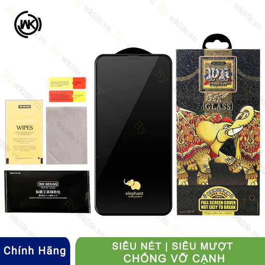 Kính Cường Lực Chống Vỡ Cạnh Chính Hãng WK (Kính Con Voi)