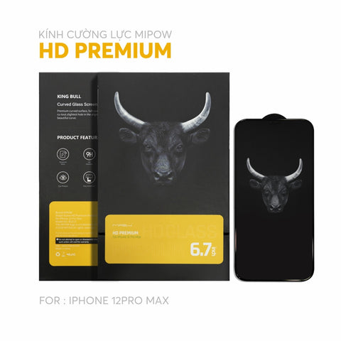 Kính Cường Lực MIPOW King Bull HD Premium Viền Cong Cho IPhone 12 | 12 Mini | 12 Pro | 12 Pro Max