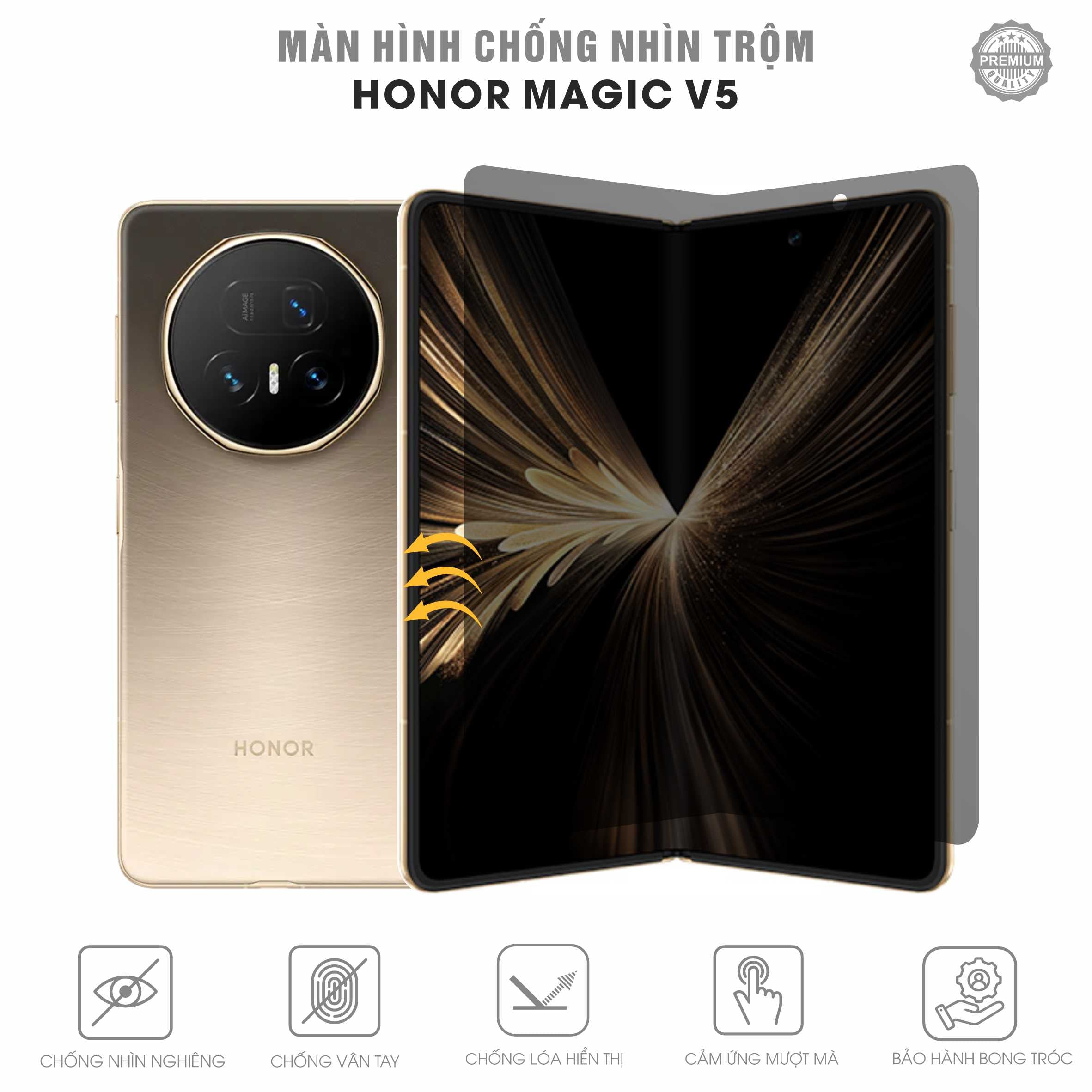 Miếng Dán Màn Hình Gập Chống Nhìn Trộm Honor Magic V5