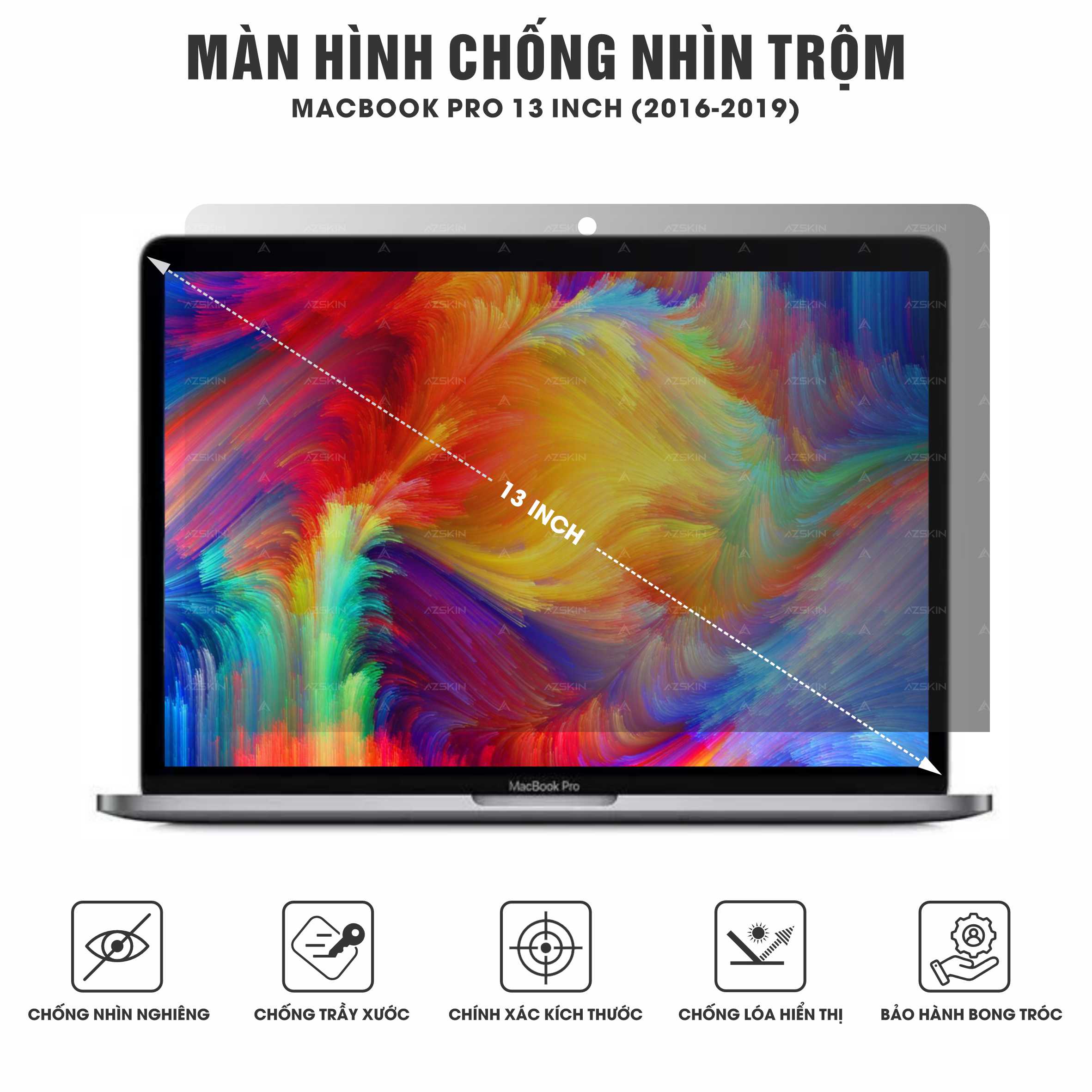 Miếng Dán Chống Nhìn Trộm Macbook Pro 2016-2019 13 INCH