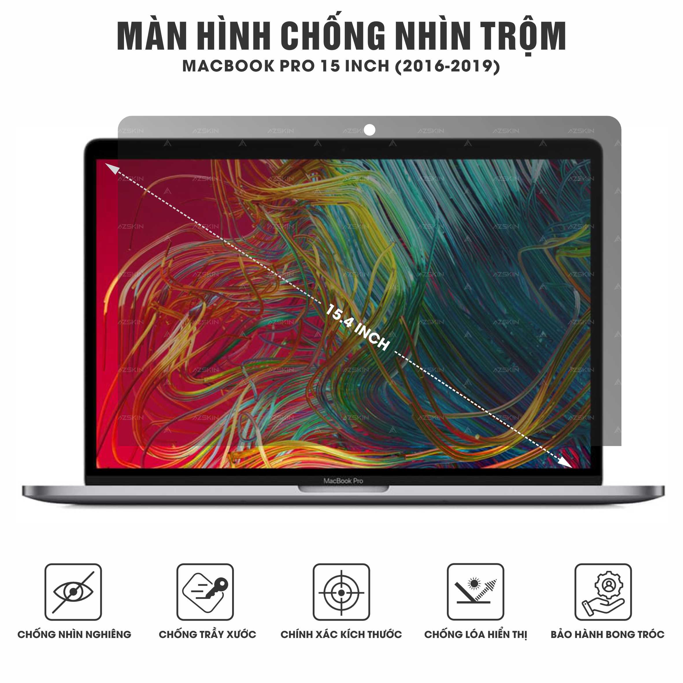 Miếng Dán Chống Nhìn Trộm Macbook Pro 2016-2019 15 INCH