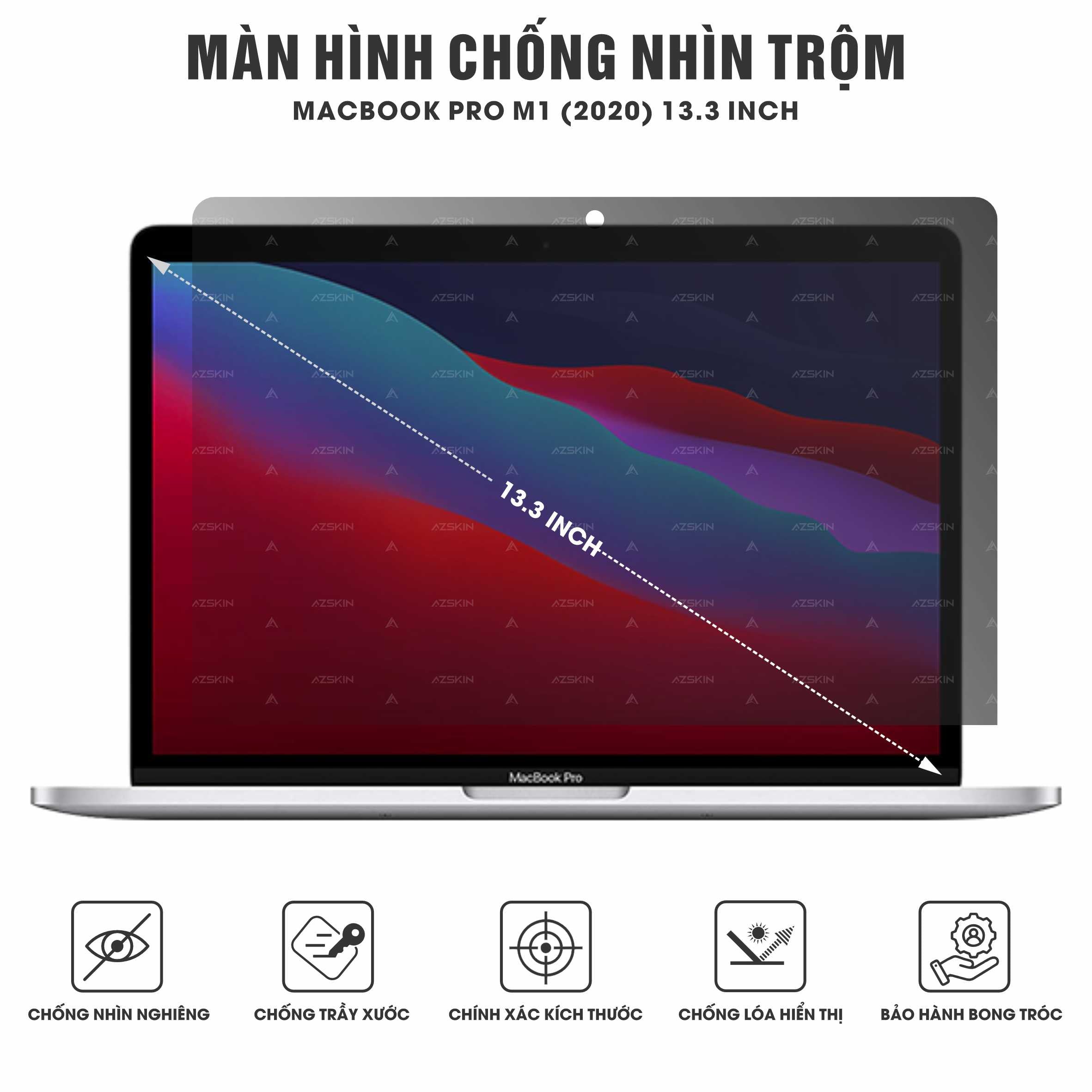 Miếng Dán Chống Nhìn Trộm Macbook Pro M1 2020 13.3 inch