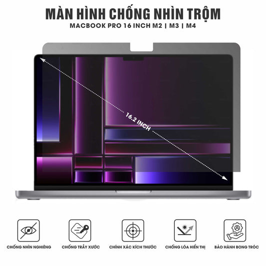 Miếng Dán Chống Nhìn Trộm Macbook Pro M2 | M3 | M4 16 inch
