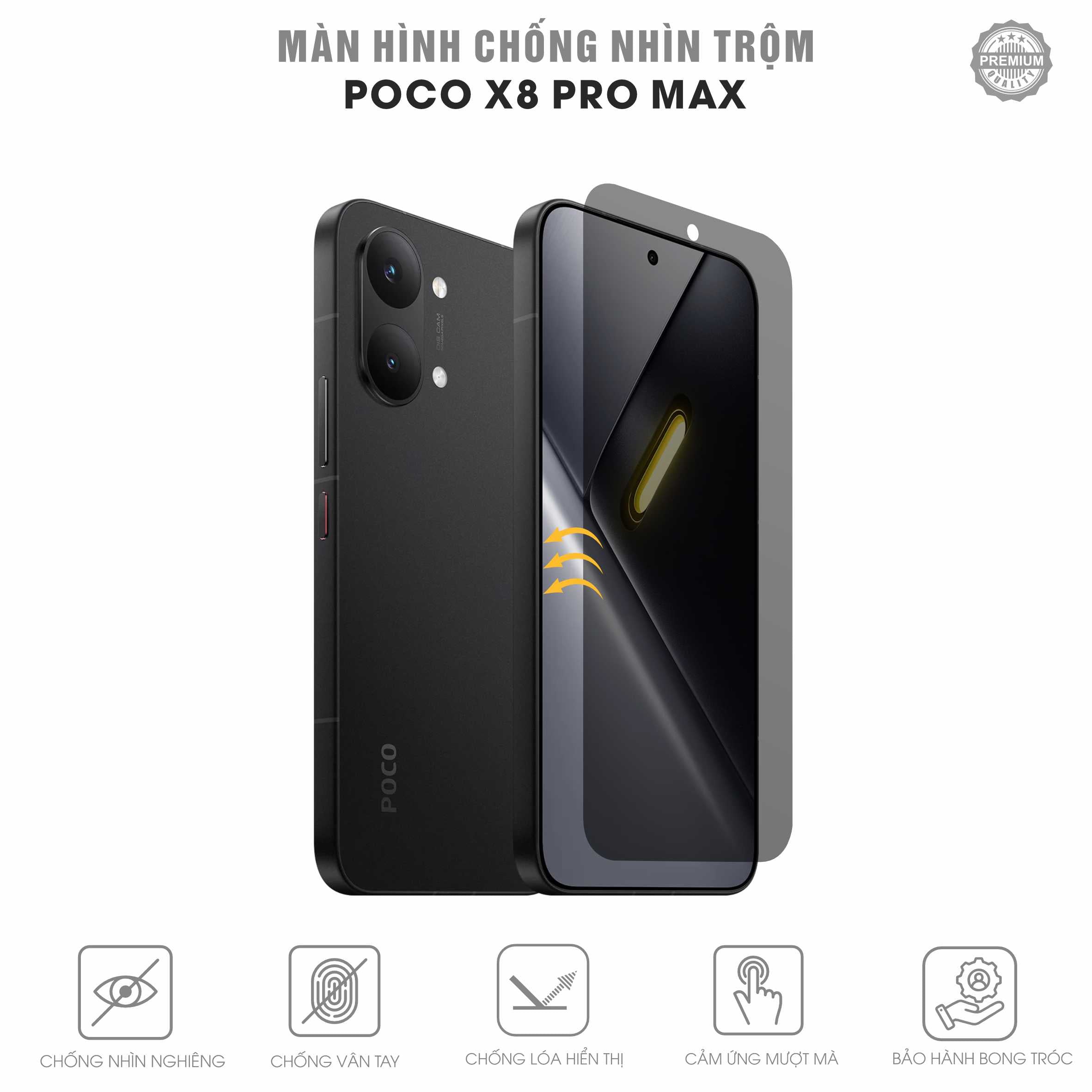 Miếng Dán Chống Nhìn Trộm POCO X8 Pro Max