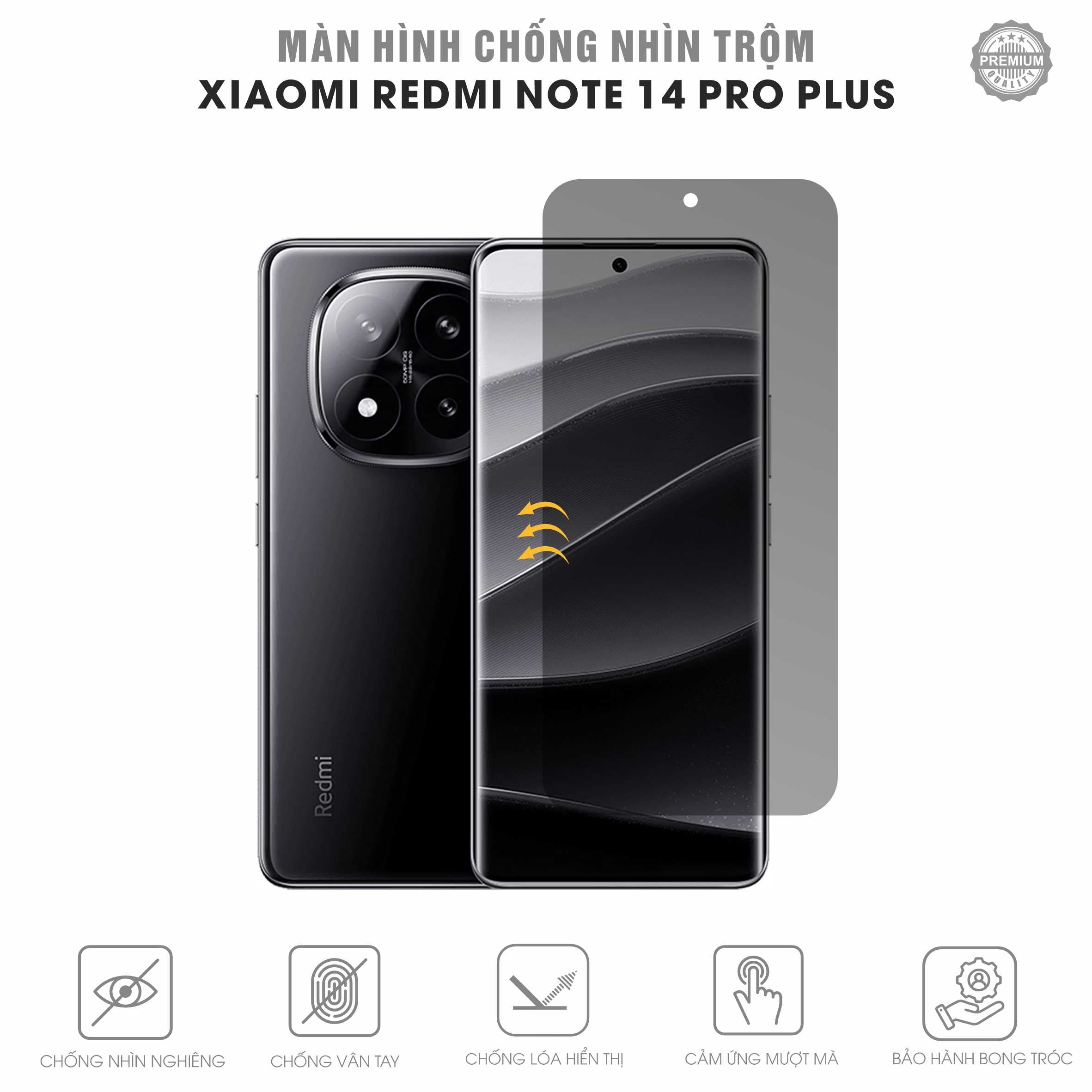 Miếng Dán Chống Nhìn Trộm Redmi Note 14 Pro Plus