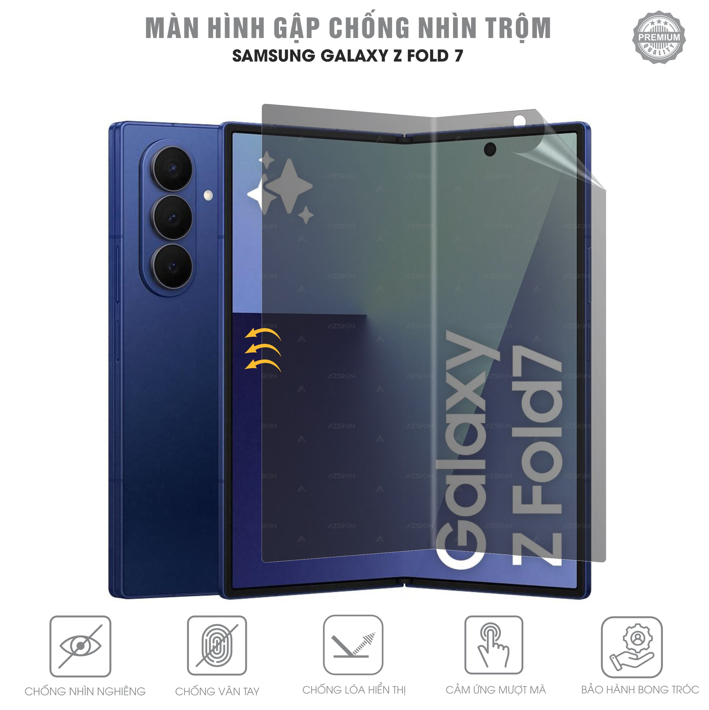 Miếng Dán Màn Hình Chống Nhìn Trộm Samsung Galaxy Z Fold 7