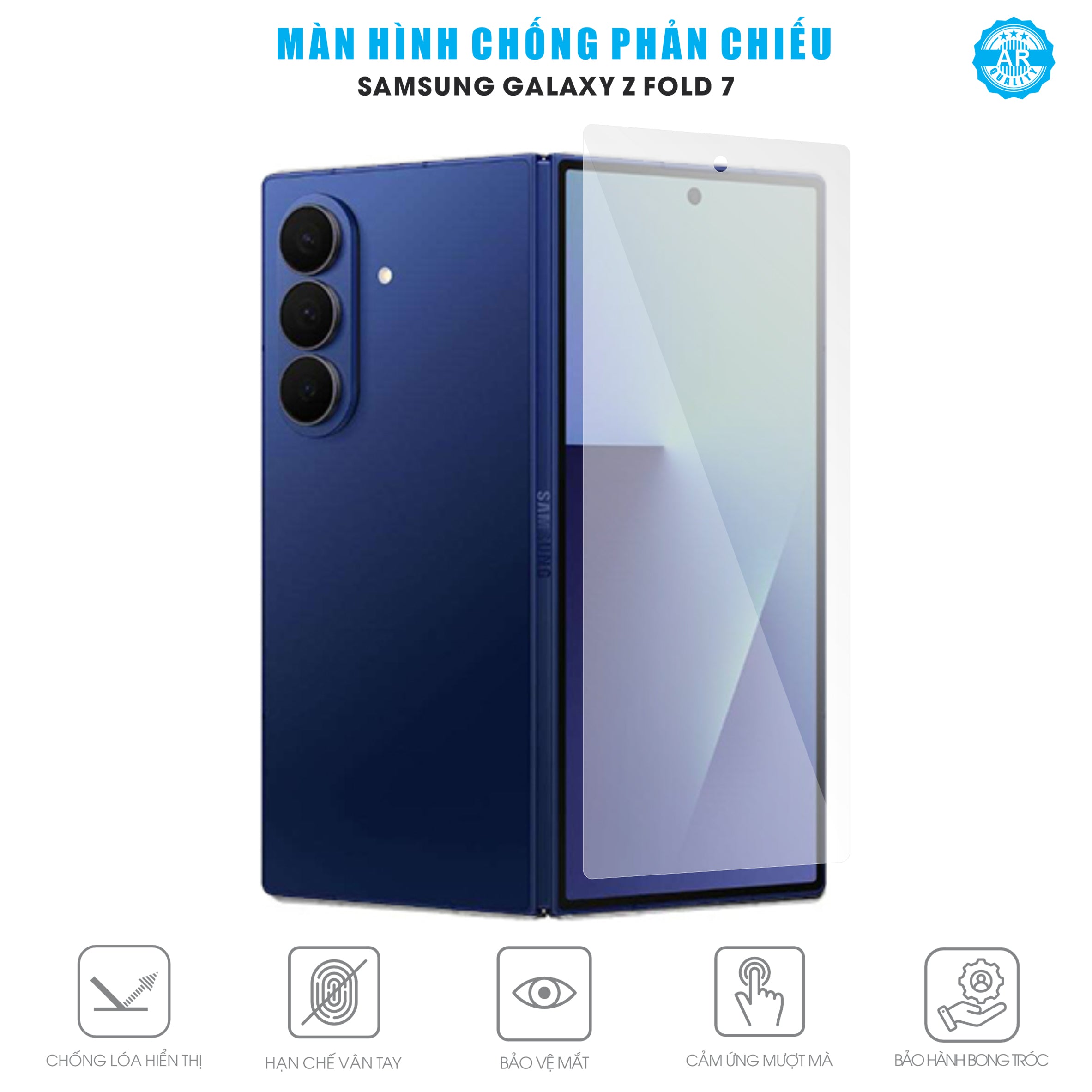 Miếng Dán Màn Hình Nano UV Samsung Galaxy Z Fold 7 chống phản chiếu
