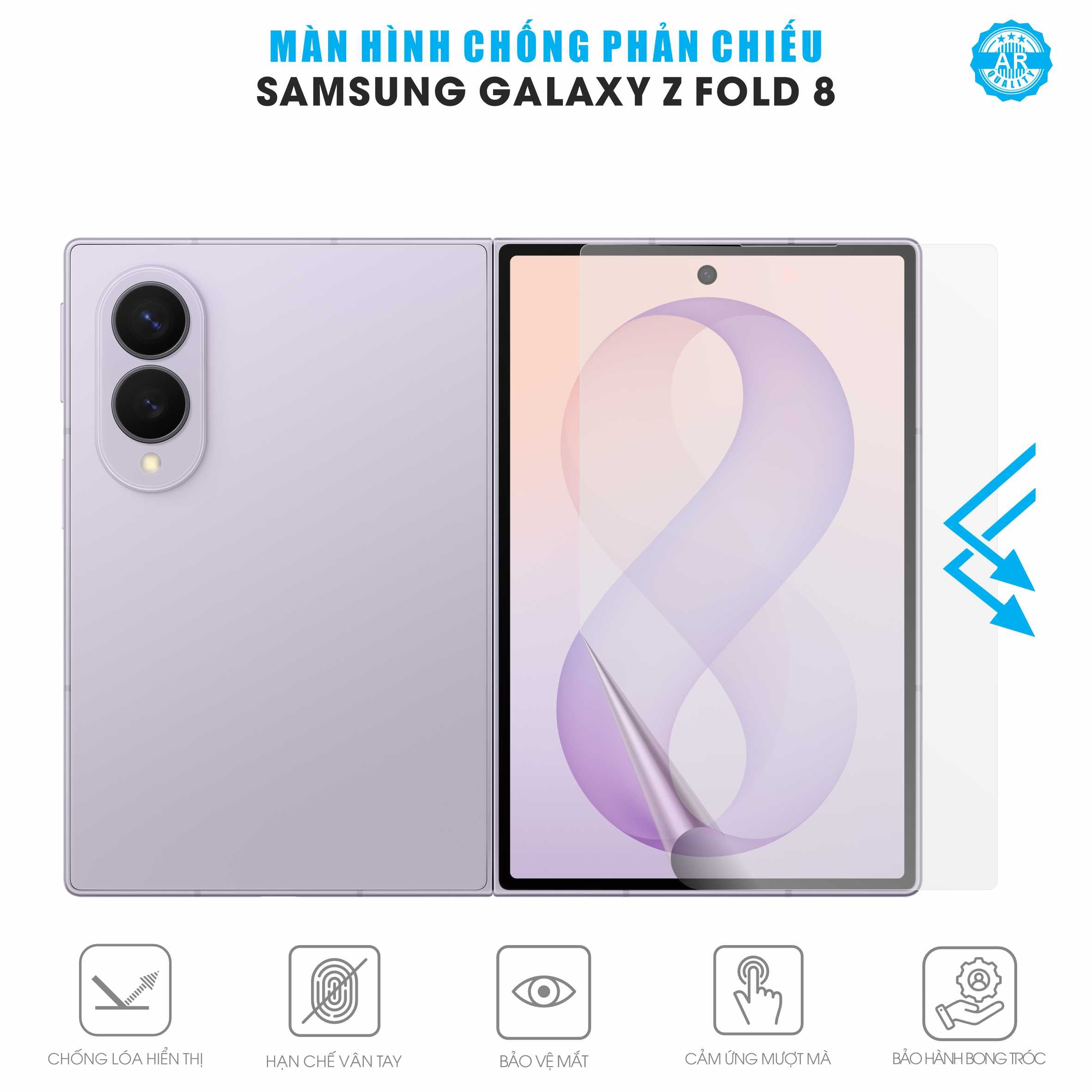Dán Màn Hình Chống Phản Chiếu Samsung Galaxy Z Fold 8 AR UV