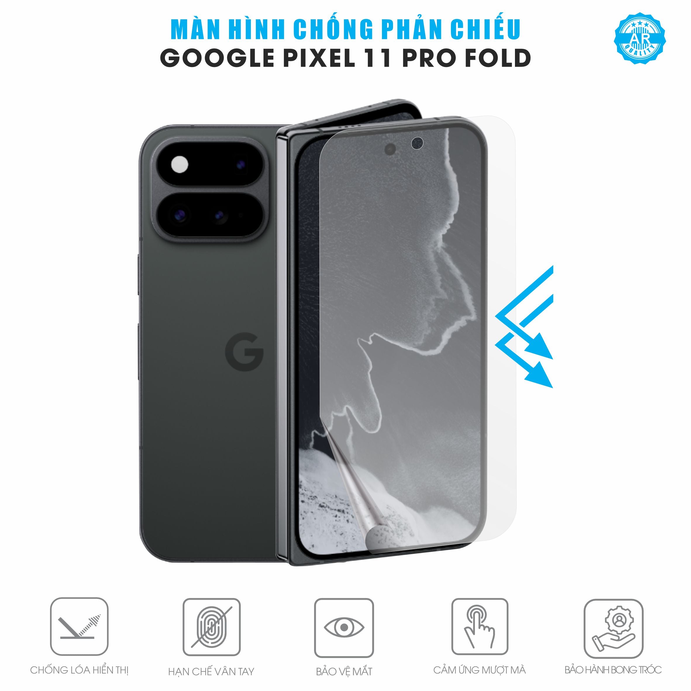 Miếng Dán Màn Hình Chống Chói Google Pixel 11 Pro Fold AR UV