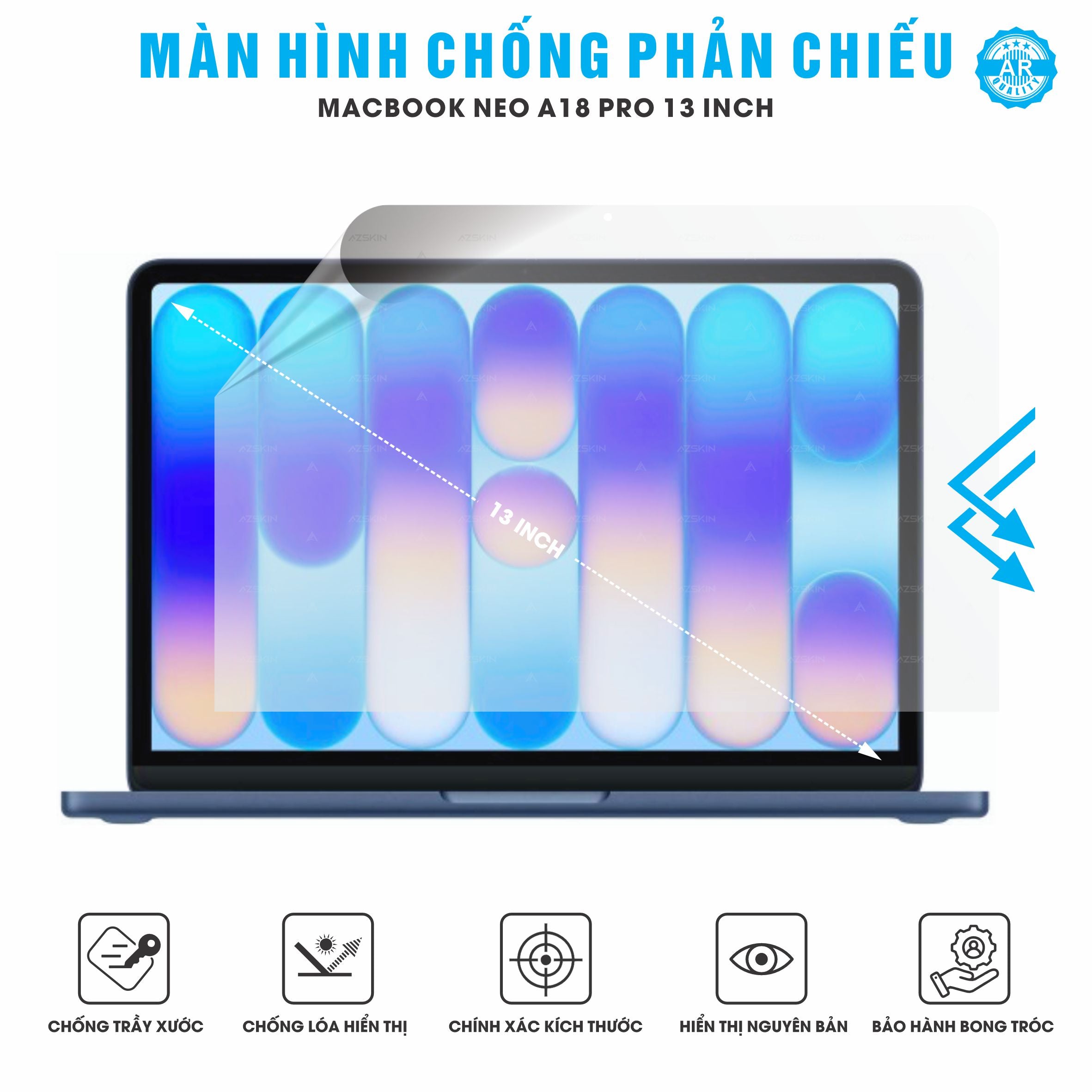 Miếng Dán Màn Hình Macbook Neo Chống Phản Chiếu AR