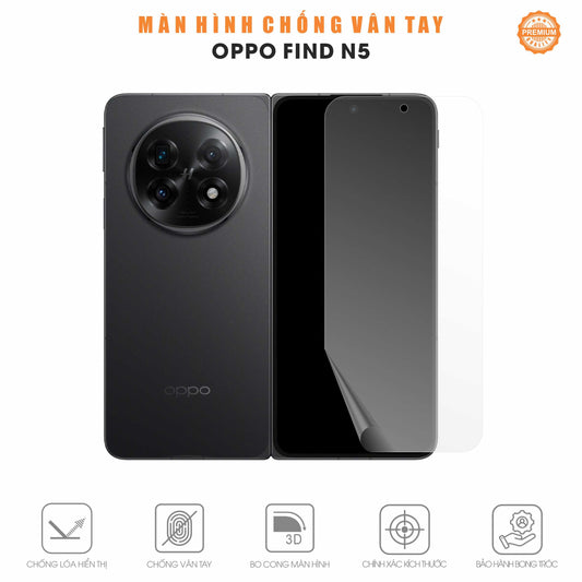 Miếng Dán Chống Vân Tay Chống Chói Oppo Find N5 Full Màn Hình Ngoài