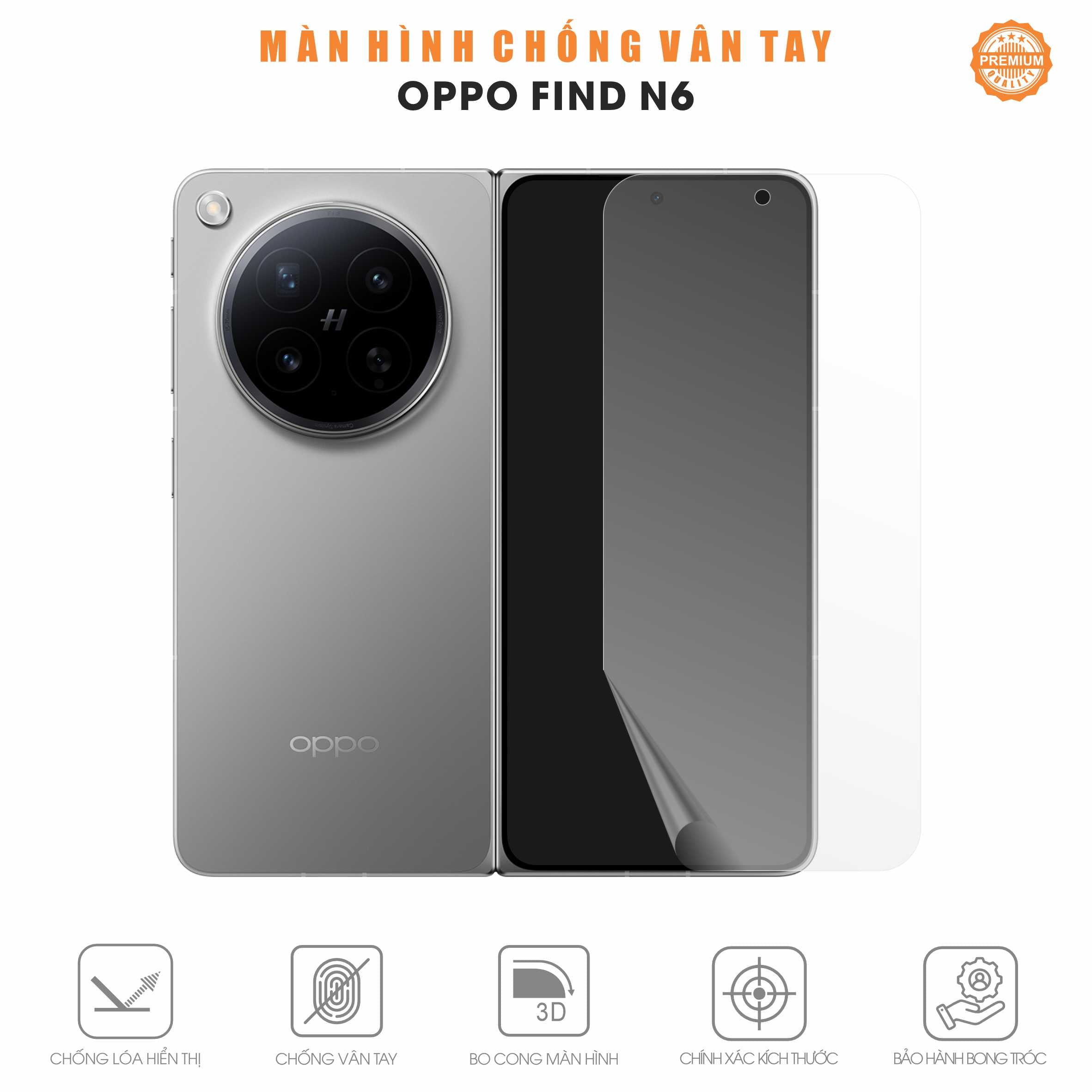 Miếng Dán Màn Hình Chống Vân Tay Chống Chói Oppo Find N6