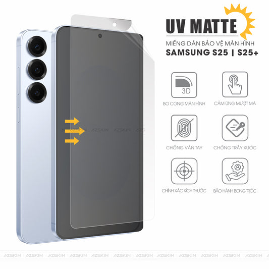 Miếng Dán Màn Hình UV Matte Samsung Galaxy S25 | Plus | Ultra | Fe Chống Vân Tay