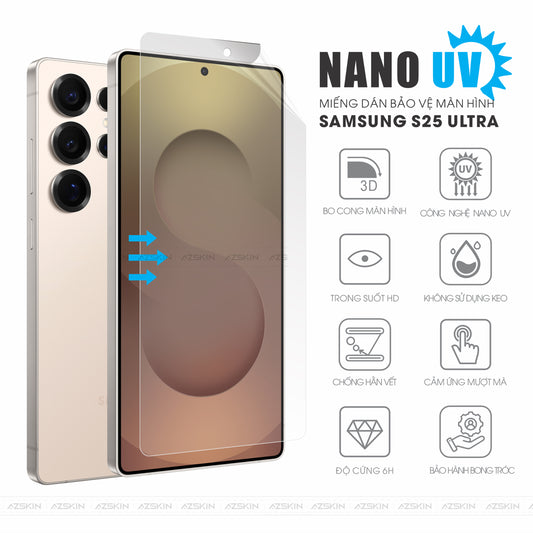 Miếng Dán Cường Lực Màn Hình Samsung Galaxy S25 | Plus | Ultra | FE Nano UV