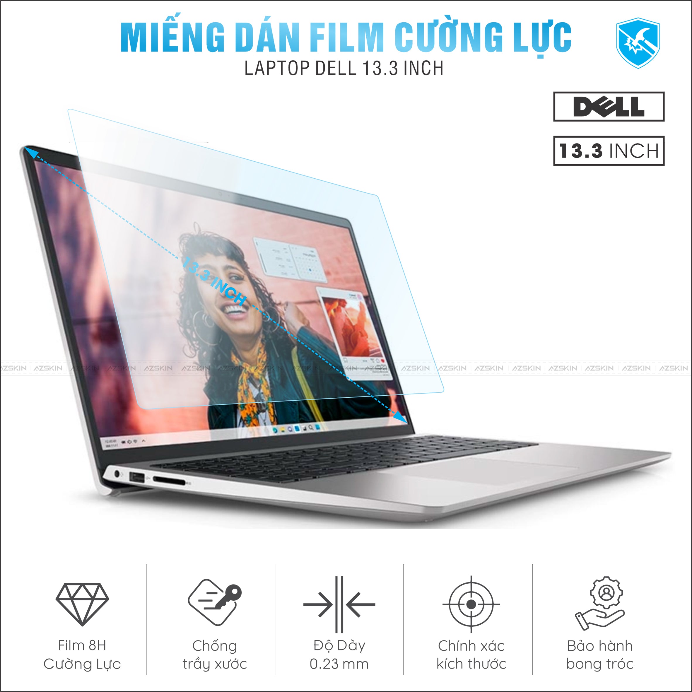 Miếng Dán Film Cường Lực Laptop Dell 13.3 inch