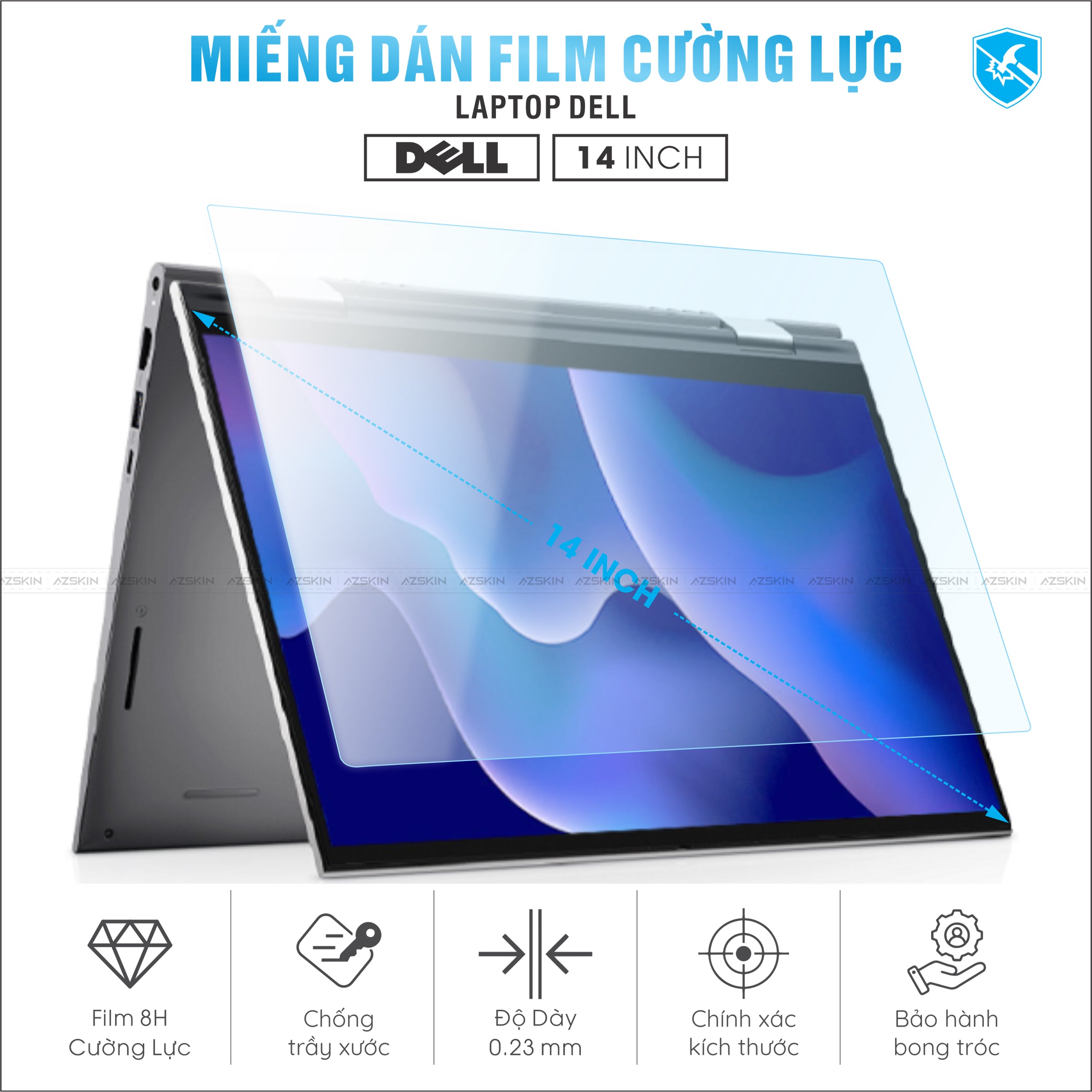 Miếng Dán Film Cường Lực Laptop Dell 14 inch