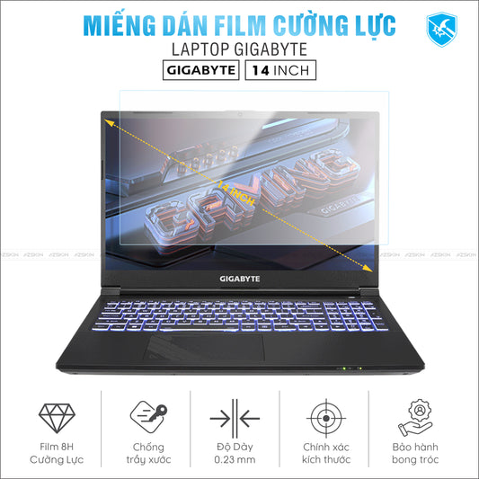 Miếng Dán Film Cường Lực Laptop Gigabyte 14 inch