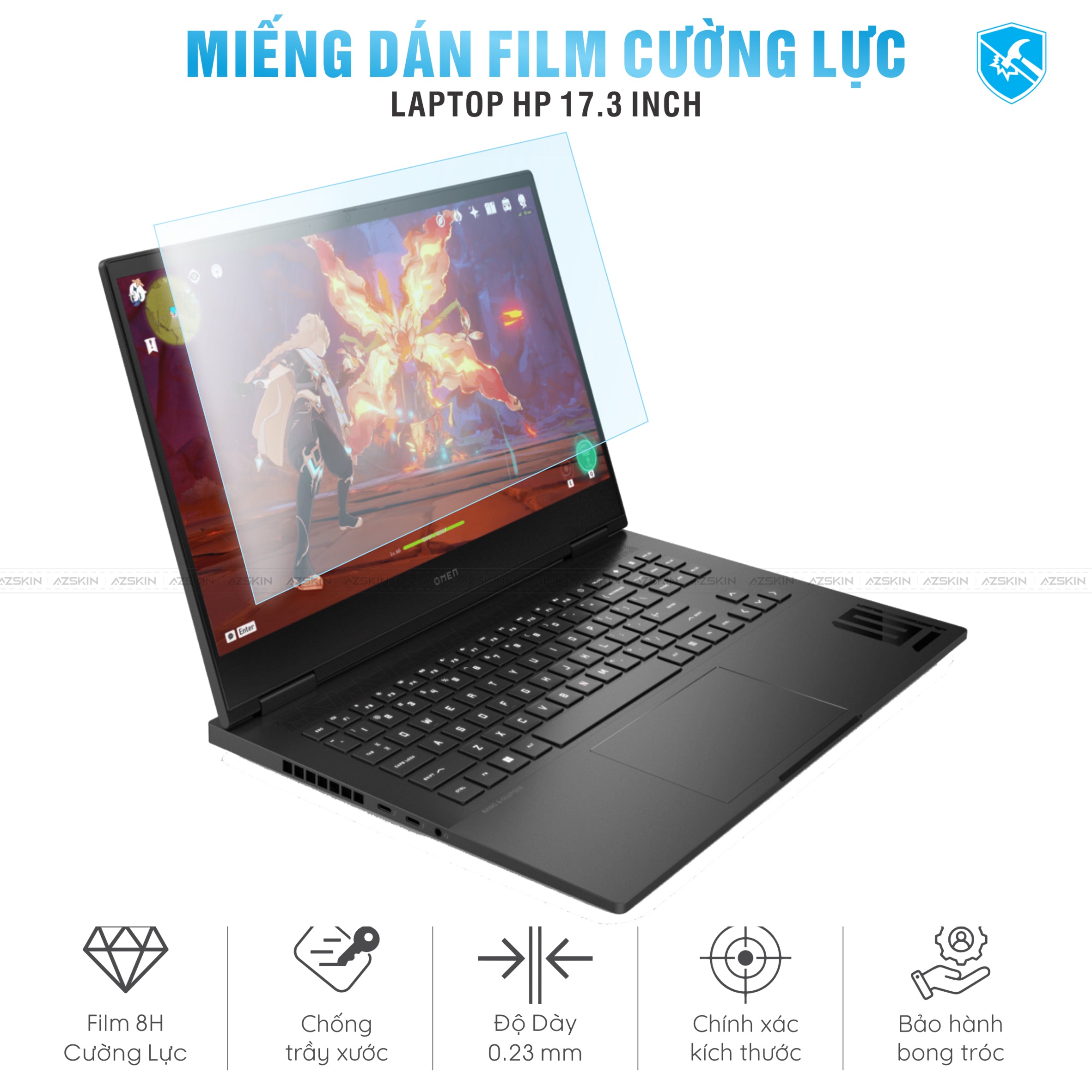 Miếng Dán Film Cường Lực Laptop HP 17.3 inch