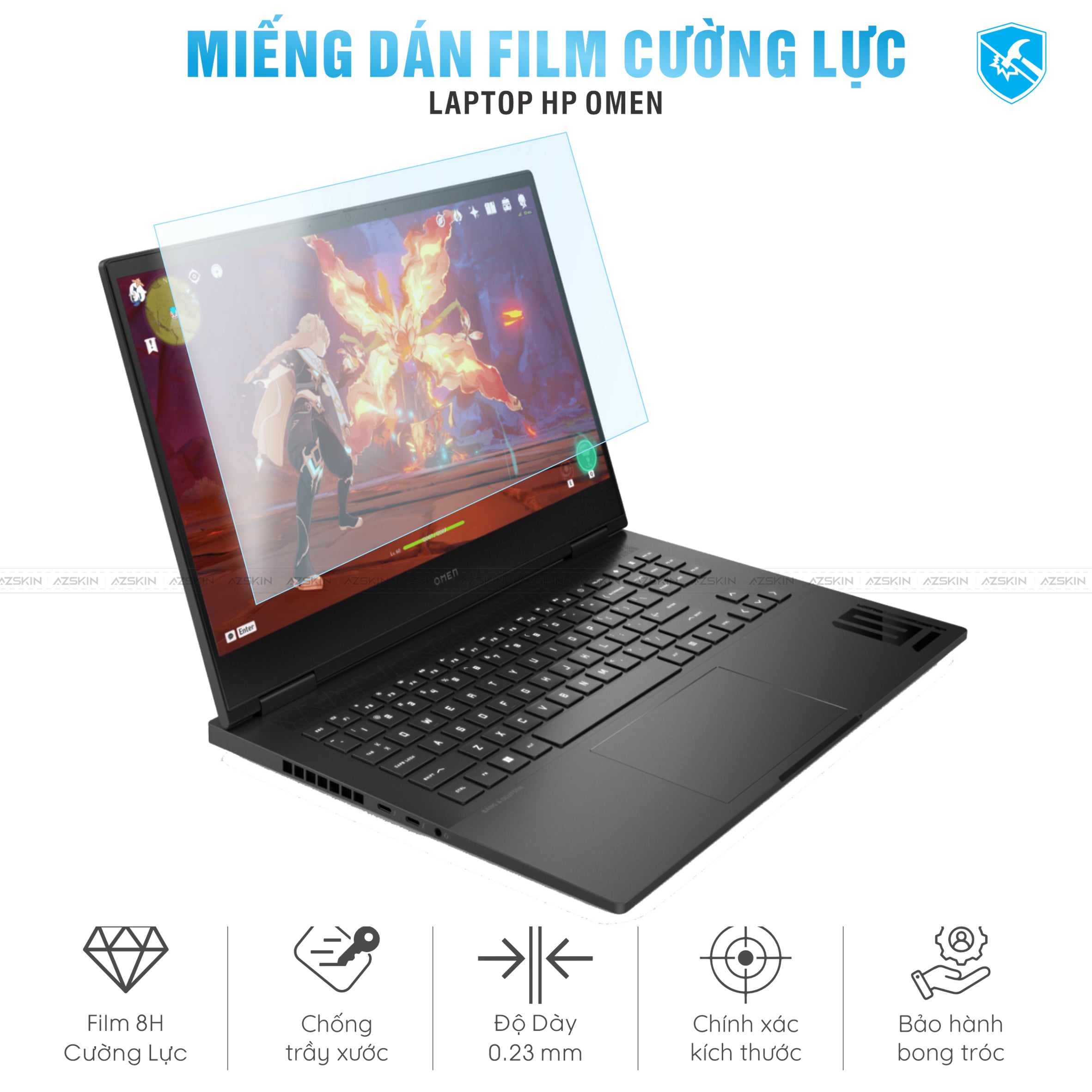 Miếng Dán Film Cường Lực Laptop HP Omen