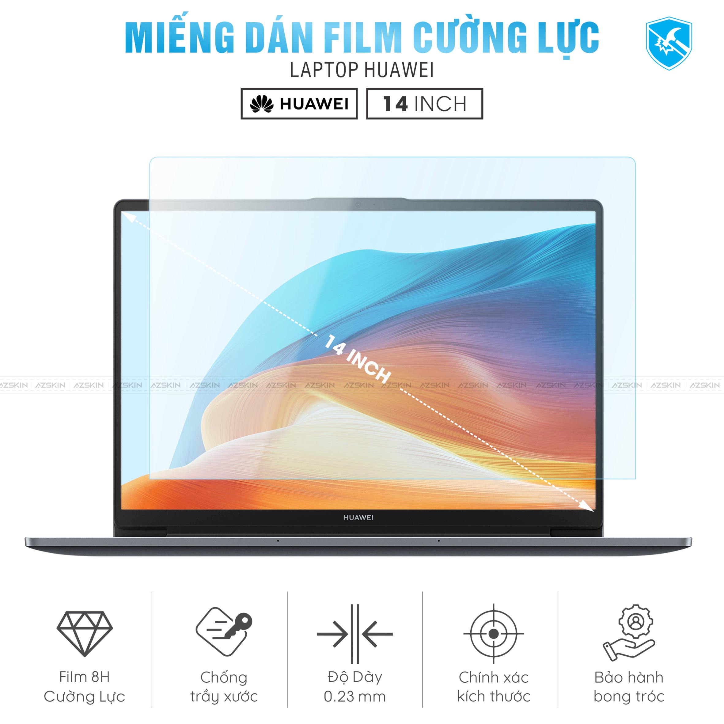 Miếng Dán Film Cường Lực Laptop Huawei 14 inch