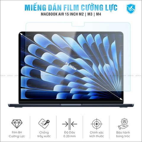 Miếng Dán Film Cường Lực Macbook Air M2 | M3 | M4 15 INCH