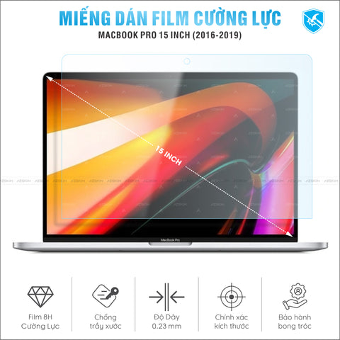 Miếng Dán Film Cường Lực Macbook Pro 2016-2019 15 inch