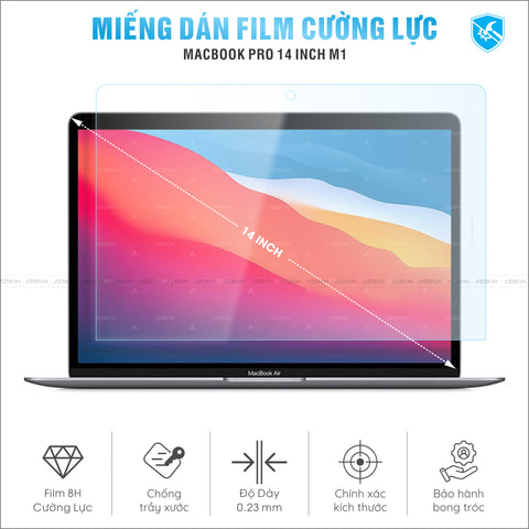 Miếng Dán Film Cường Lực Macbook Pro M1 14 INCH