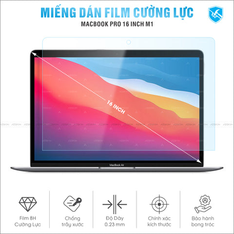 Miếng Dán Film Cường Lực Macbook Pro M1 16 INCH