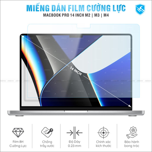 Miếng Dán Film Cường Lực Macbook Pro M2 | M3 | M4 14 INCH