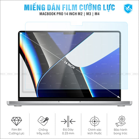 Miếng Dán Film Cường Lực Macbook Pro M2 | M3 | M4 14 INCH