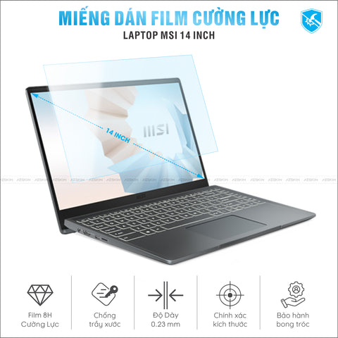 Miếng Dán Film Cường Lực Laptop MSI 14 inch