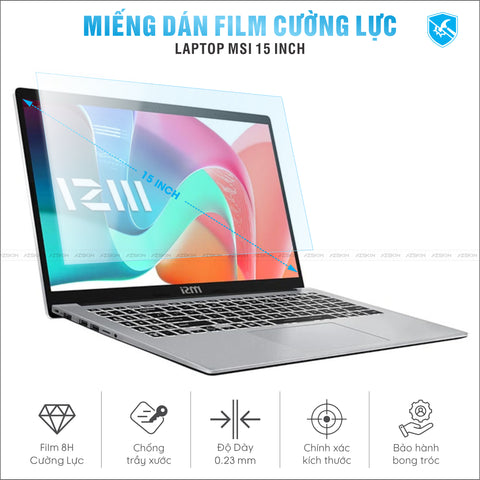 Miếng Dán Film Cường Lực Laptop MSI 15 inch