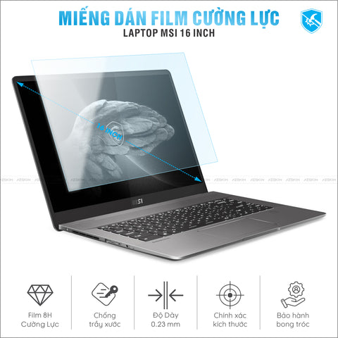 Miếng Dán Film Cường Lực Laptop MSI 16 inch
