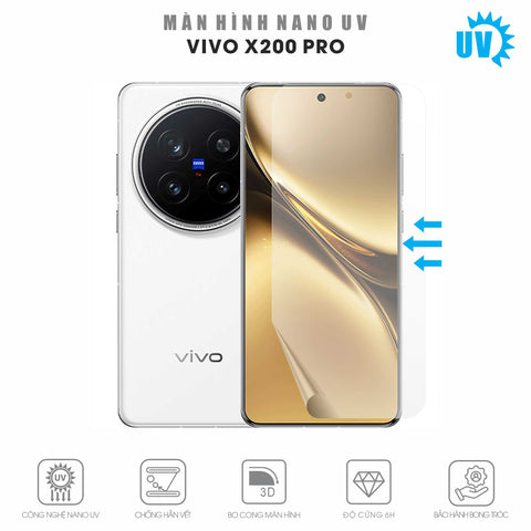 Miếng Dán Màn Hình Nano UV Vivo X200 | Pro | Pro Mini | Ultra