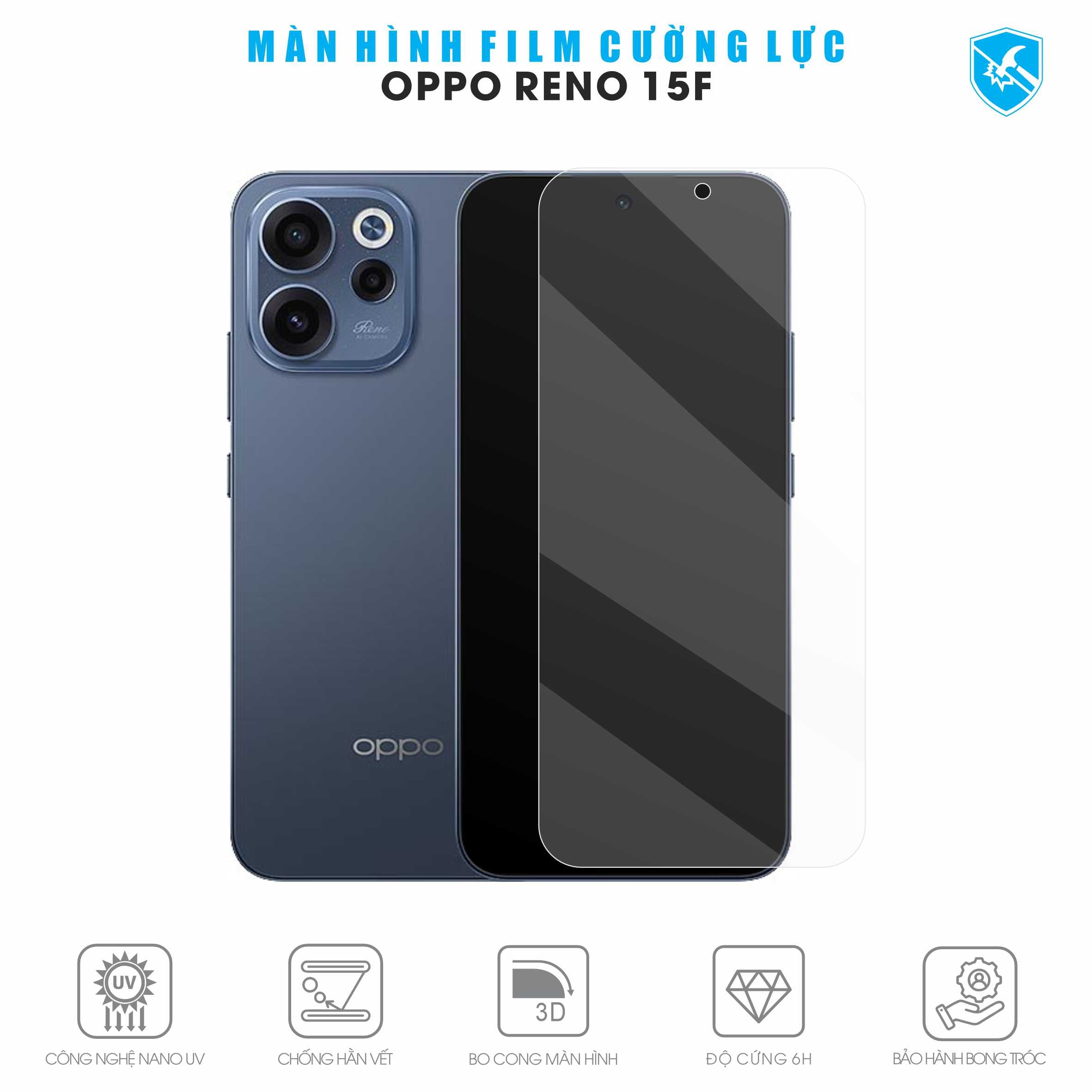 Dán Film Cường Lực Oppo Reno15 F 5G Full Màn Hình