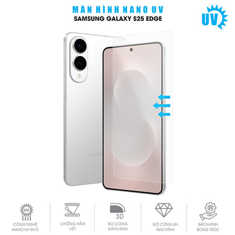 Miếng Dán Cường Lực Màn Hình Samsung Galaxy S25 | Plus | Ultra | FE | Edge Nano UV