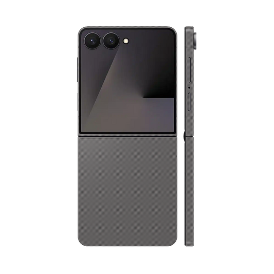 Miếng Dán Da Samsung Z Flip 7 Vân Fabic Xám