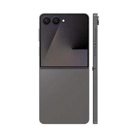 Miếng Dán Da Samsung Z Flip 7 Vân Fabic Xám