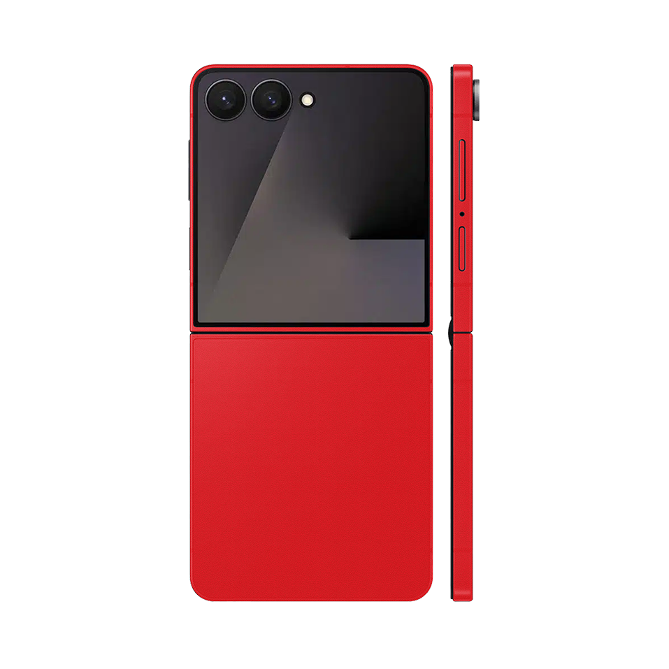 Miếng Dán Da Samsung Z Flip 7 Vân Aran Đỏ Tươi