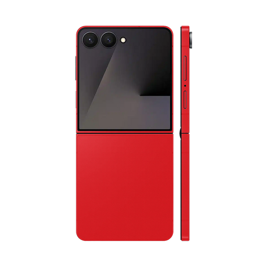 Miếng Dán Da Samsung Z Flip 7 Vân Aran Đỏ Tươi