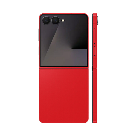 Miếng Dán Da Samsung Z Flip 7 Vân Aran Đỏ Tươi