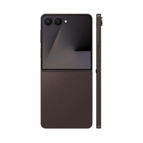 Miếng Dán Da Samsung Z Flip 7 Vân Aran Nâu Đậm