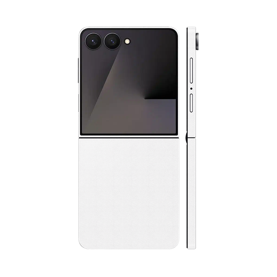 Miếng Dán Da Samsung Z Flip 7 Vân Aran Trắng