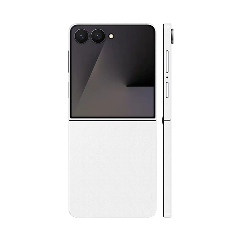 Miếng Dán Da Samsung Z Flip 7 Vân Aran Trắng