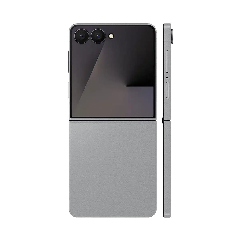 Miếng Dán Da Samsung Z Flip 7 Vân Aran Xám