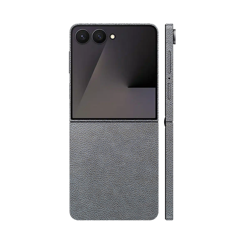 Miếng Dán Da Samsung Z Flip 7 Vân Mil Xám
