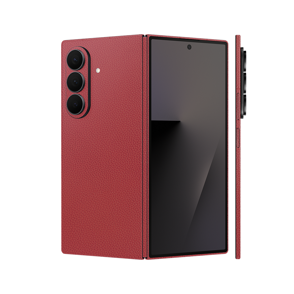 Miếng Dán Da Samsung Z Fold 7 Vân Mil Đỏ