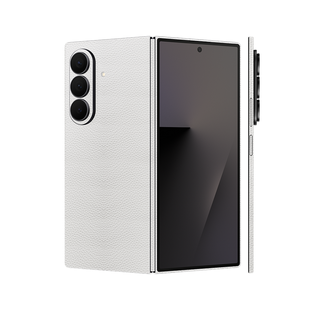 Miếng Dán Da Samsung Z Fold 7 Vân Mil Trắng