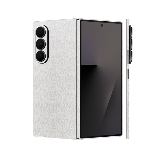Miếng Dán Da Samsung Z Fold 7 Vân Mil Trắng